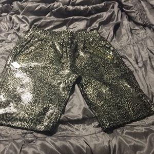 100% authentic leather men short